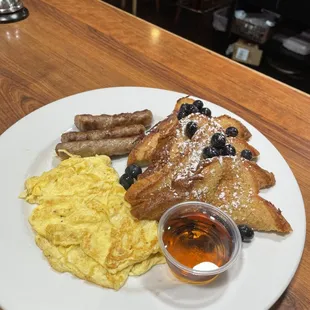 Sunday Brunch - French Toast plate with breakfast Sausage