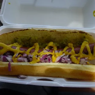 Yummy Hot Dog with fixings of my choice