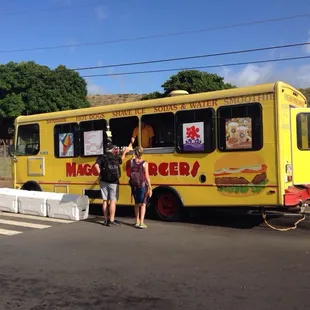 a yellow food truck
