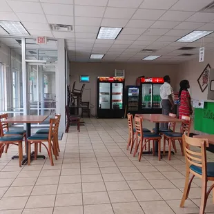 the inside of a restaurant