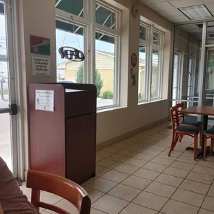 the inside of a restaurant