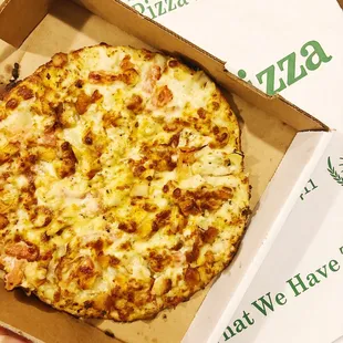 Mini chicken tikka pizza
