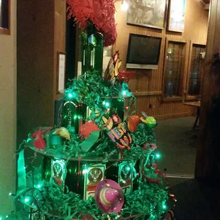 a decorated christmas tree