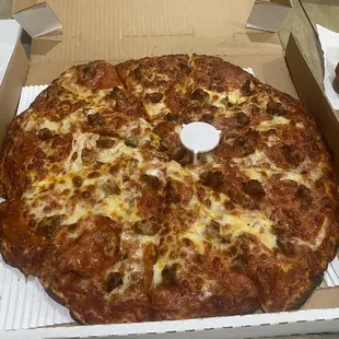 Pepperoni and sausage