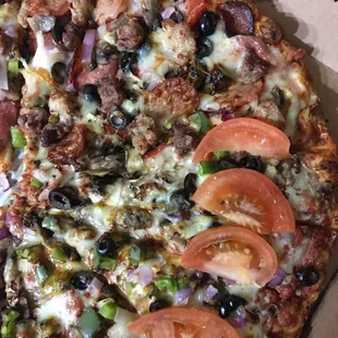 Half Vegetarian and half Combination.  DELICIOUS!