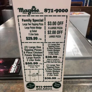 prices of pizza