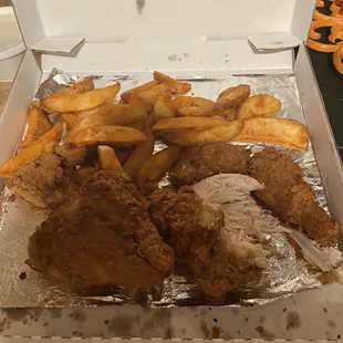 6 piece chicken with wedges
