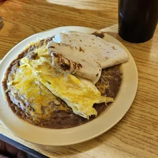 a plate of mexican food