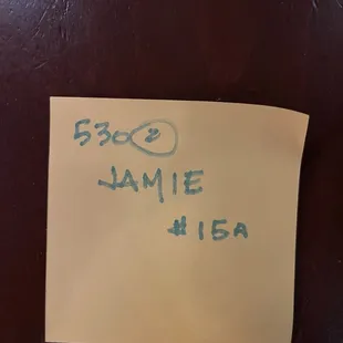 Reservation for Irish New Year.