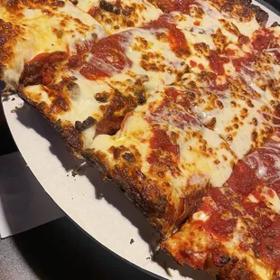 16" Detroit-style pepperoni and sausage