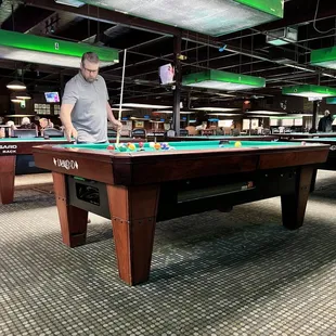 a man playing a game of pool