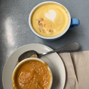Carrot soup. Golden Latte