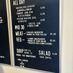 Food menu