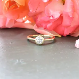 Contemporary engagement ring in a minimalist style. We have something for everyone!
