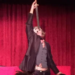 Sword swallowing