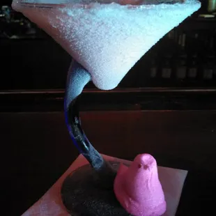 Princess Stephaney made me this yummy and adorbs spring cocktail.  Peeps Martini