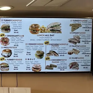 Menu as of 9/22/2023