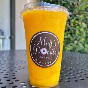 a cup of orange juice