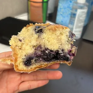 Blueberry muffin with REAL blueberries
