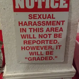 I took this photo on 1.27.17 as I was going to the register to pay. I cannot believe that a restaurant would condone this type of signage