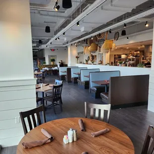 a view of the dining area
