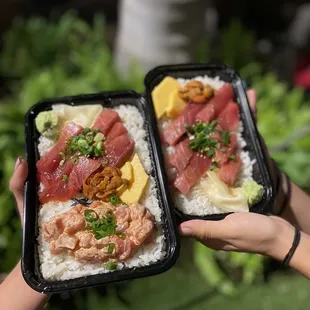 chutoro combo with spicy mayo poke and extra uni. soooo fresh!