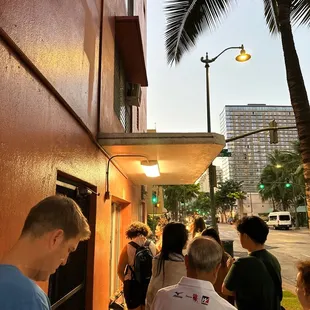 Outside waiting line