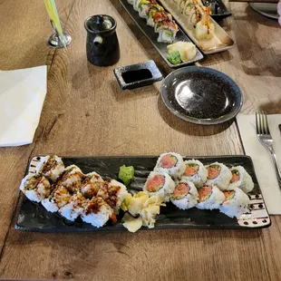 Spicy Tuna Roll &amp; Eel Roll