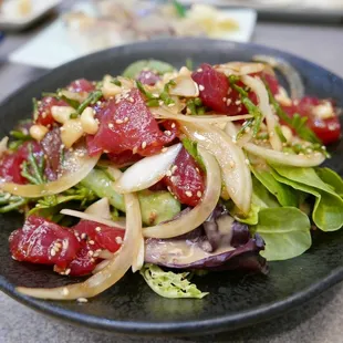 Poke salad with maui onions BEST