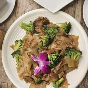 Pad See Ew with soy duck