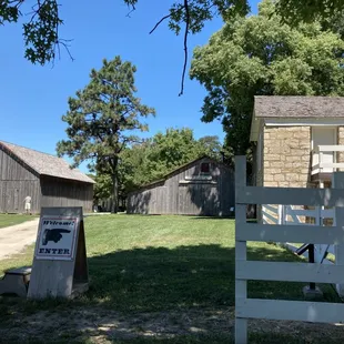 The ice house and peg barn are original to the site.