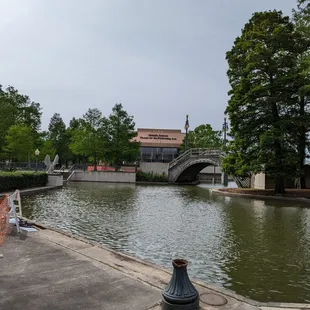 a bridge over a river