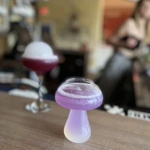 two purple cocktails