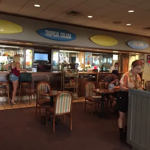 the interior of a restaurant