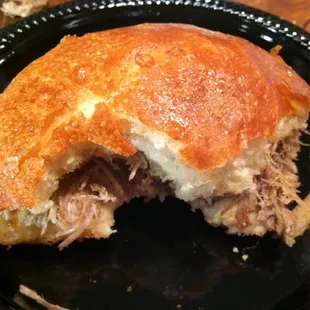 My sons half of sandwich.