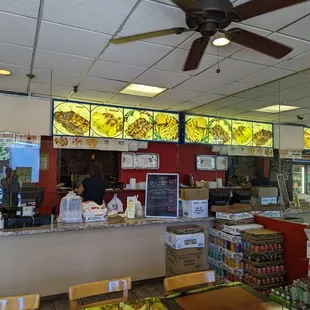 the inside of the restaurant