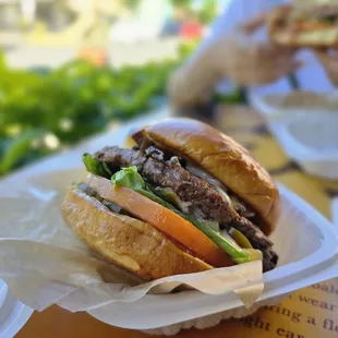 Mushroom Swiss burger