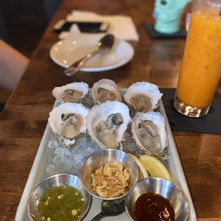 Fresh Oyster with special sauce.