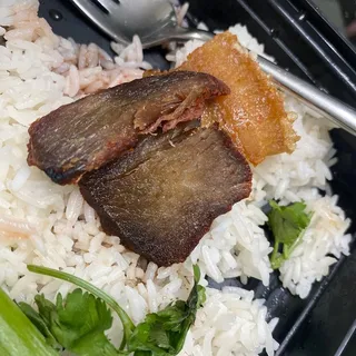 BBQ & CRISPY PORK ON RICE