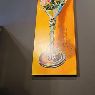 a painting of a martini