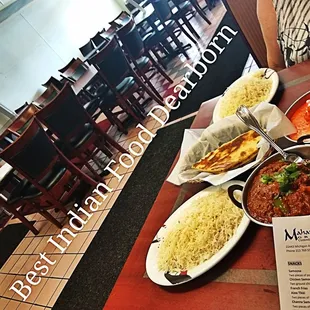 various dishes of food on a table