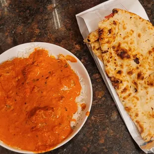 Chicken tikka masala ordered via grubhub