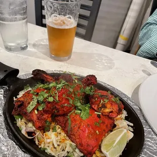 Tandoori Chicken, all dark meat, mmmmm. So moist and tasty.