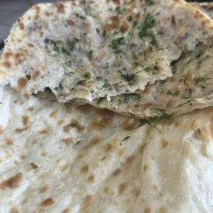 Regular and Onion Naan
