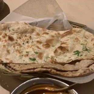 Garlic Naan and Roti