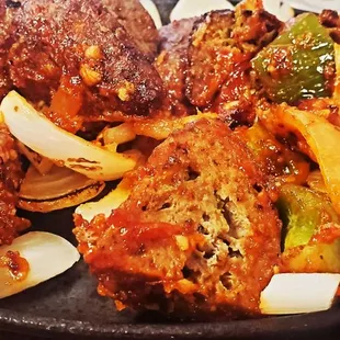 Lamb kabobs, the flavor was spectacular