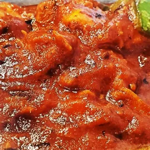 Chicken mango, and you won't be disappointed. I would recommend getting the heat level medium