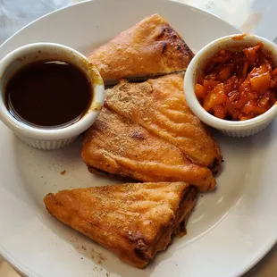 a plate of food on a table