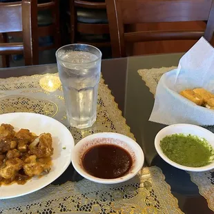 Gobi Manchurian and fried paneer