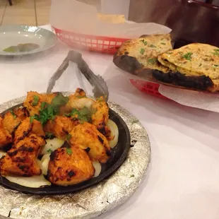 a plate of food on a table